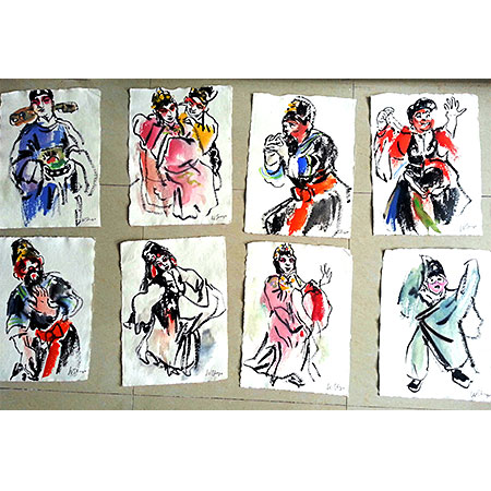 Chinese Opera - works on paper 2015