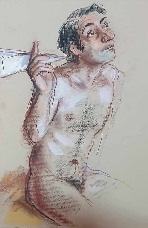 Life Drawing, 2026, Pastel, Wendy-Sharpe